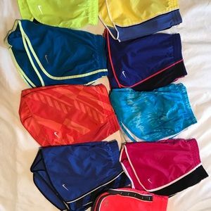 Nike athletic shorts. All 9 pairs as a bundle.